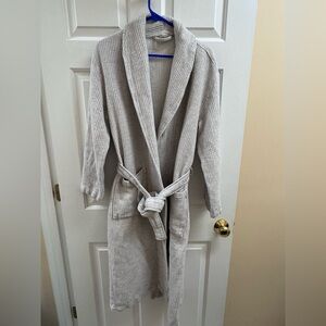 The Citizenry Women’s Size M Cotton/Linen Grey Long Sleeve Robe